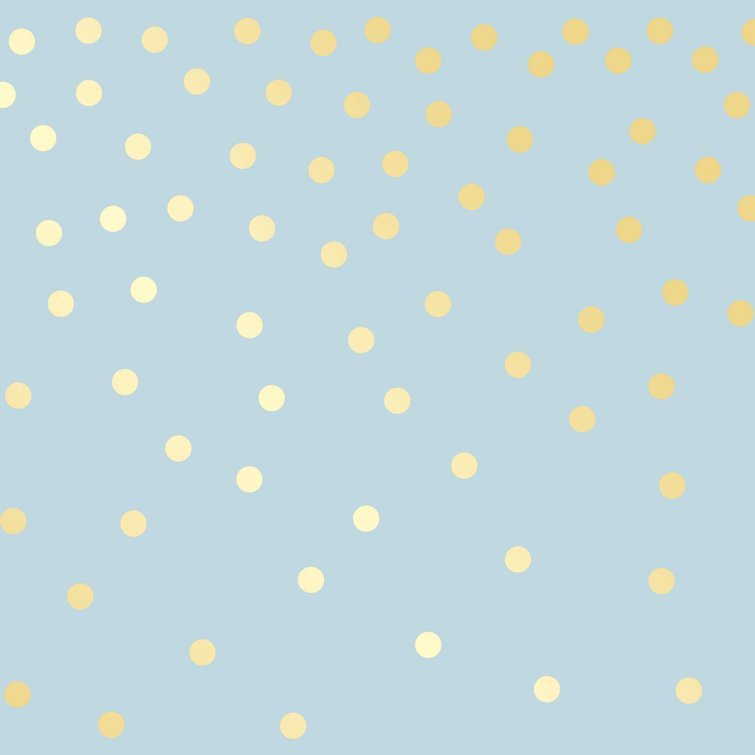 Blue and Gold Falling Dots Removable Wallpaper Border