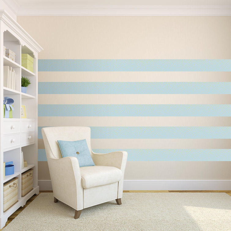 Blue and Gold Falling Dots Removable Wallpaper Border