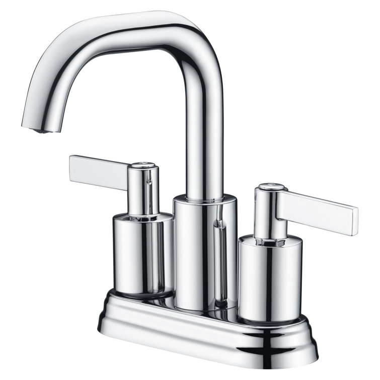 Polished Chrome 2-Handle Centerset Bathroom Faucet with Drain Assembly