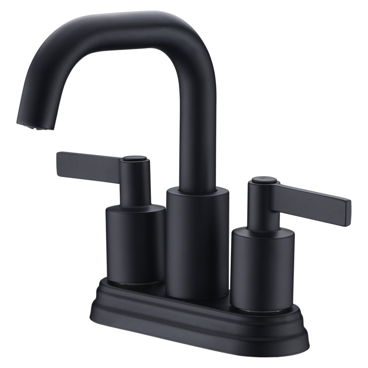 Matte Black Nickel 2-Handle Centerset Bathroom Faucet