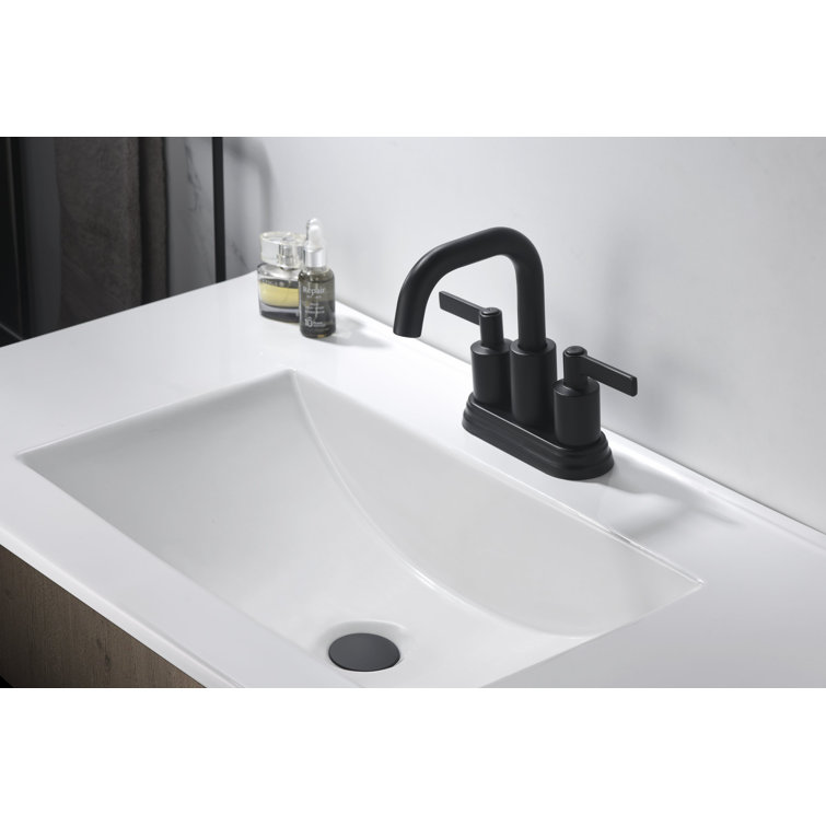 Matte Black Nickel 2-Handle Centerset Bathroom Faucet