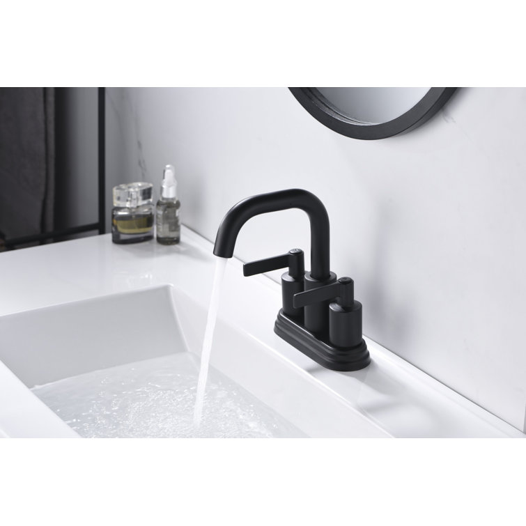 Matte Black Nickel 2-Handle Centerset Bathroom Faucet