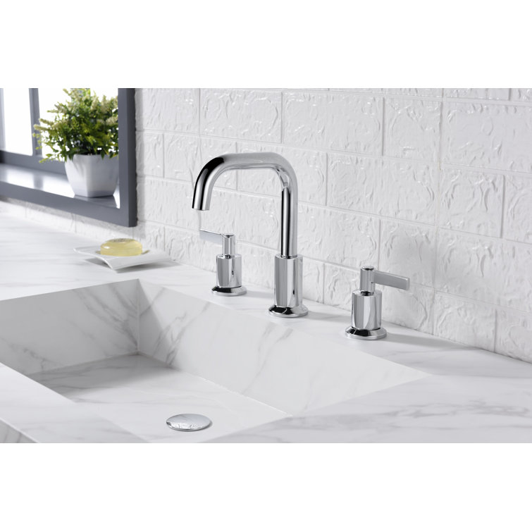 Polished Chrome 8'' Widespread 2-Handle Bathroom Faucet