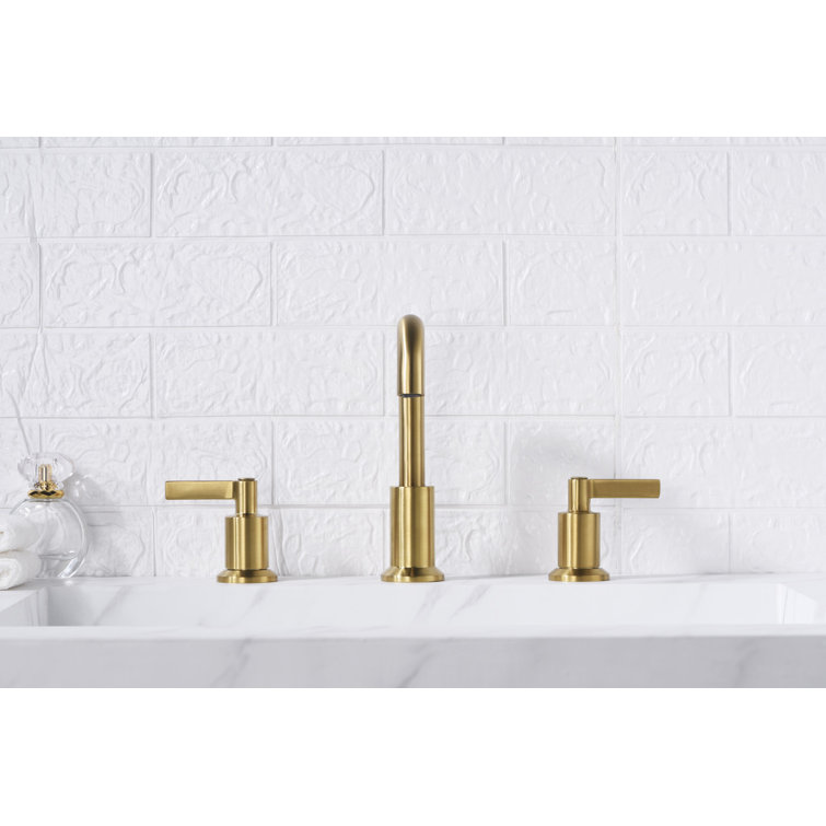 Kree 8'' Nickel Two-Handle Widespread Bathroom Faucet