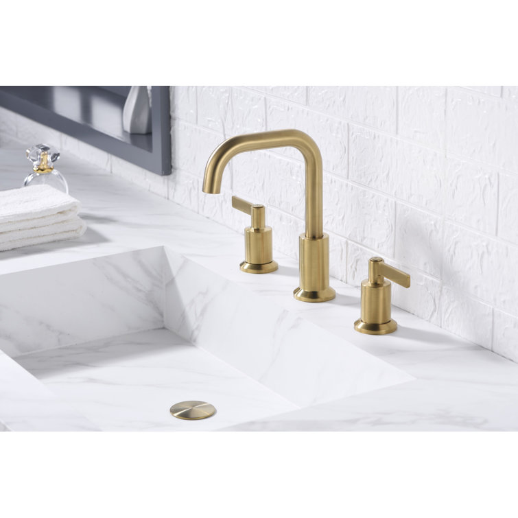 Kree 8'' Nickel Two-Handle Widespread Bathroom Faucet