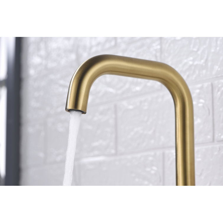 Kree 8'' Nickel Two-Handle Widespread Bathroom Faucet