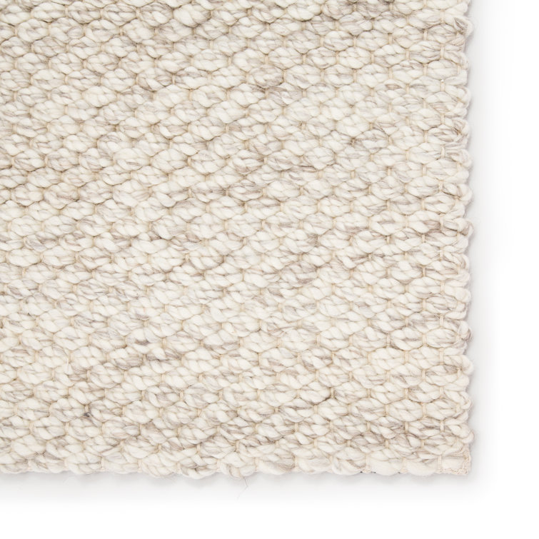 Ivory Coastline Bliss Hand-tufted Wool Rectangular Rug