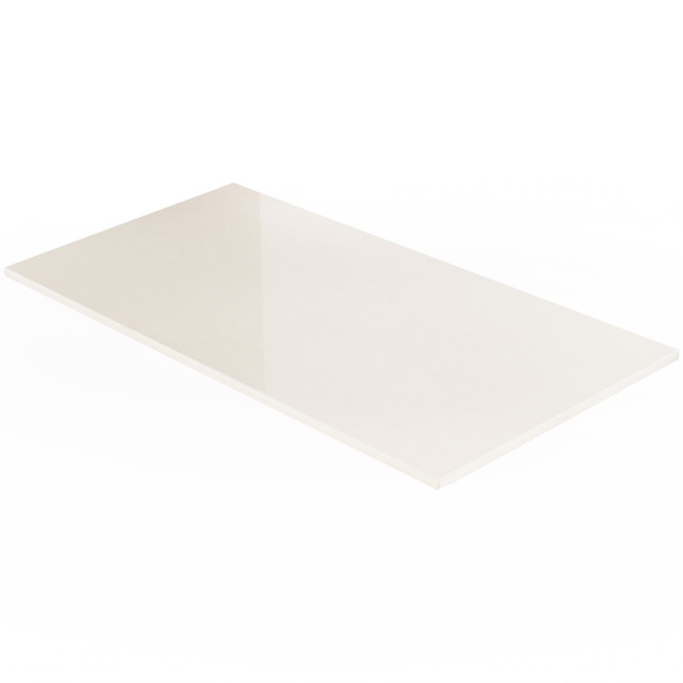 ToughTech 12" x 24" Polished White Porcelain Tile