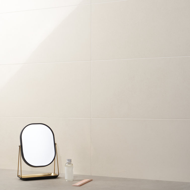 ToughTech 12" x 24" Polished White Porcelain Tile