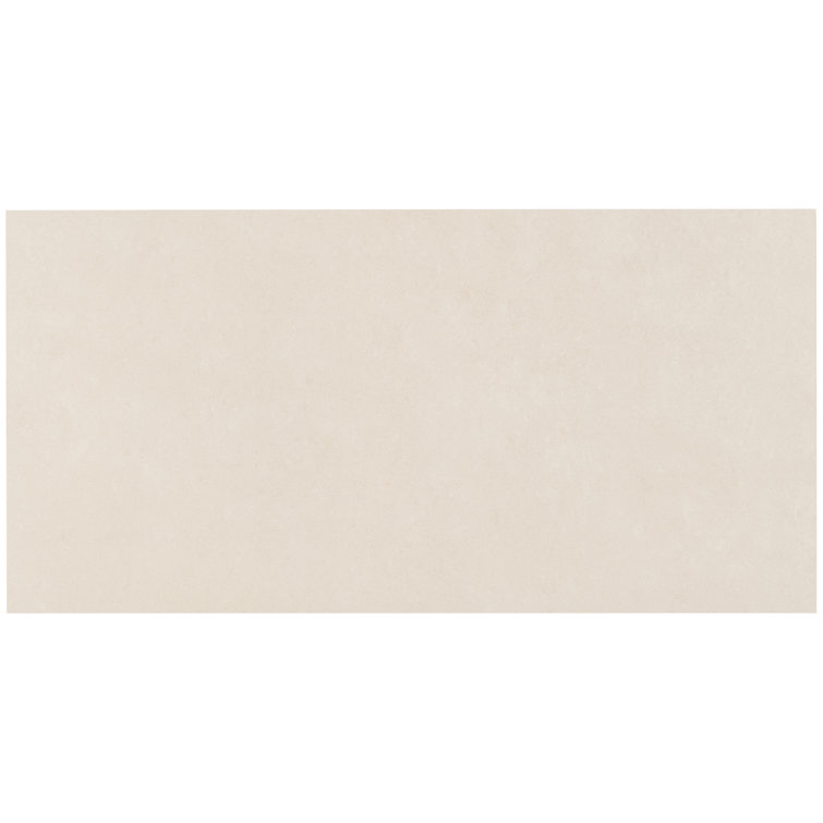 ToughTech 12" x 24" Matte Beige Porcelain Wall and Floor Tile