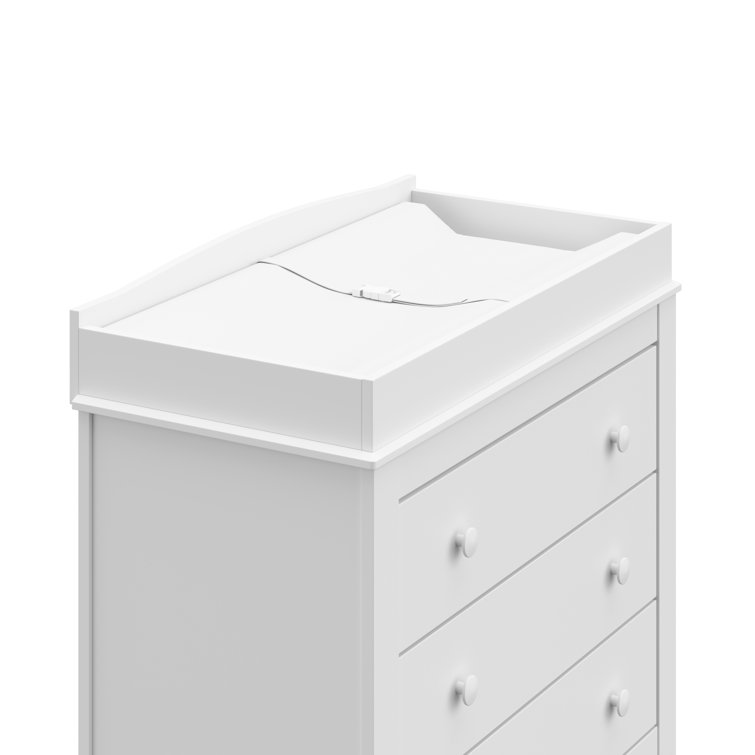 White 3-Drawer Chest with Changing Topper