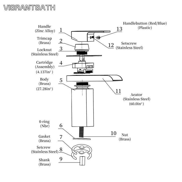 Polished Chrome Waterfall Single-Handle 6.61" Bathroom Faucet