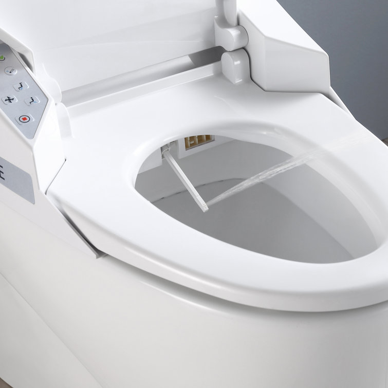 White High Efficiency One-Piece Smart Bidet Toilet with Remote Control