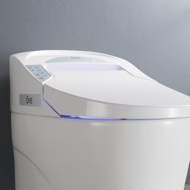 White High Efficiency One-Piece Smart Bidet Toilet with Remote Control