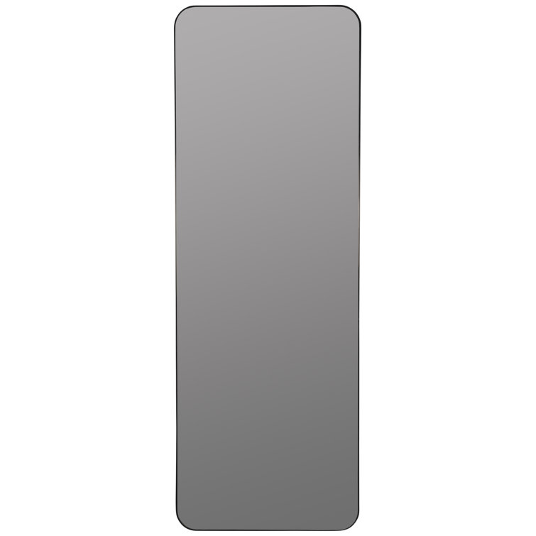 Black Metal Framed Rectangular Wall Mirror