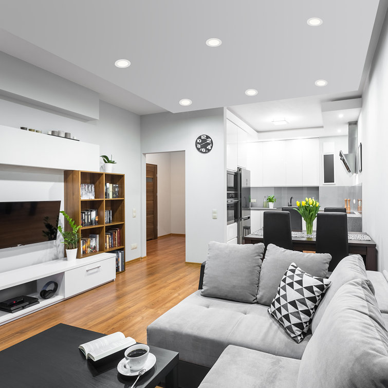 Matte White Round LED Recessed Lighting Kit with Dimmable Feature