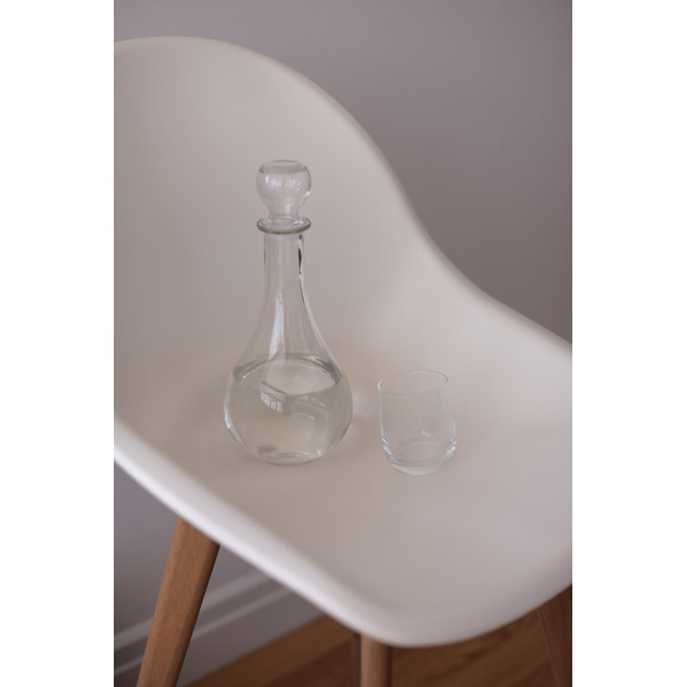 Elegant Clear Glass Teardrop Wine Decanter with Cap