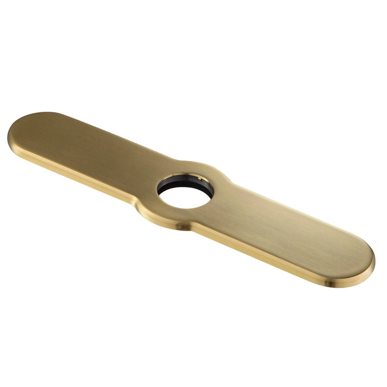 Brushed Brass 10.25-Inch Kitchen Faucet Deck Plate