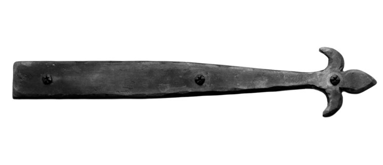 Matte Black Iron Fleur-de-Lis Dummy Strap