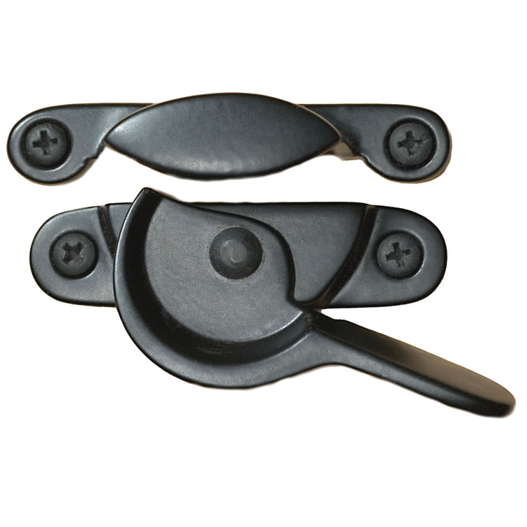 Black Powder Coat Iron Window Sash Lock