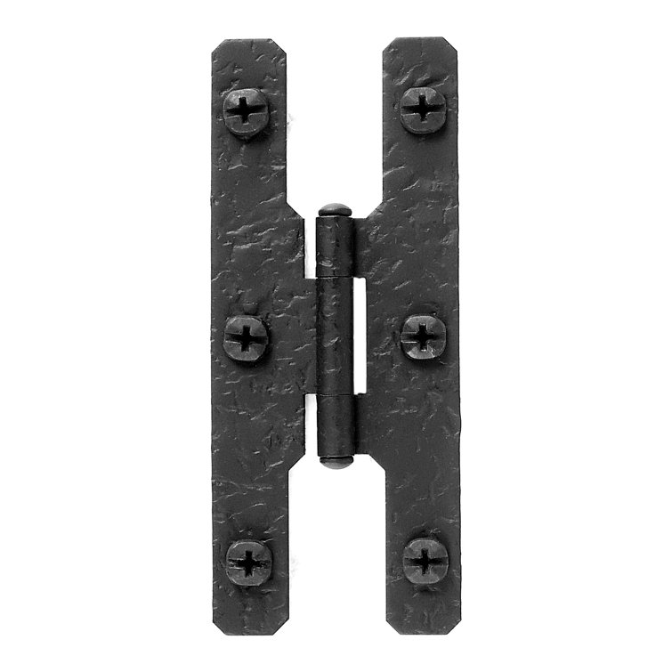 4-1/2" Black Iron Cabinet Door Hinge Pair