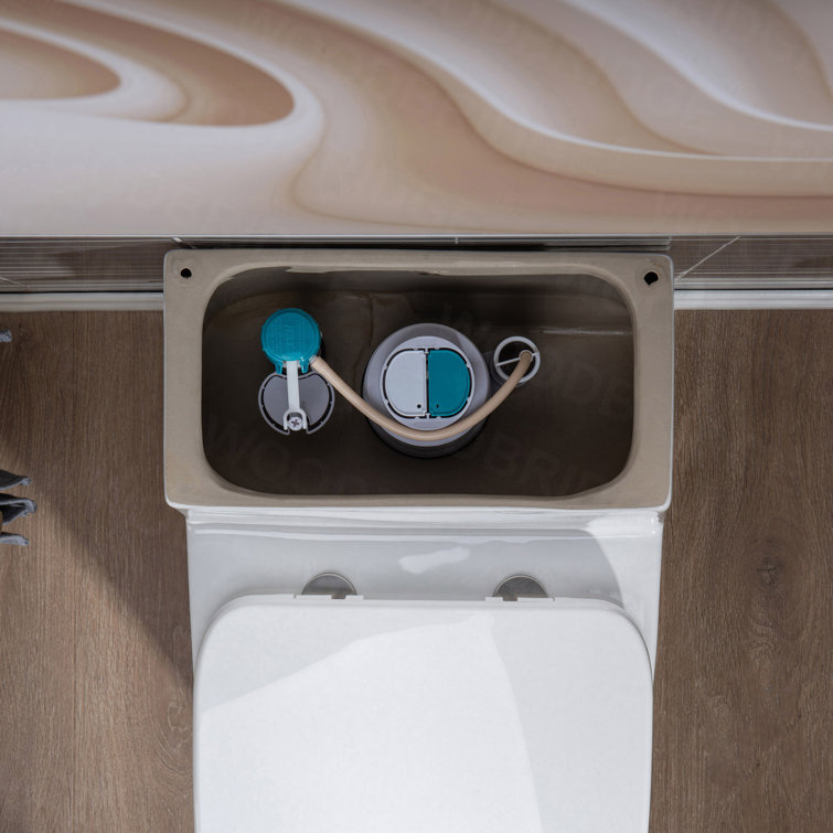 White Elongated Dual Flush High Efficiency One Piece Toilet