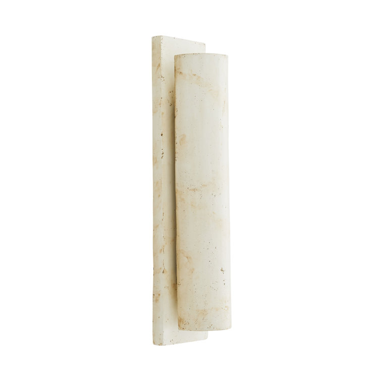 Catalina White Terracotta Dimmable Wall Sconce, 24" Height