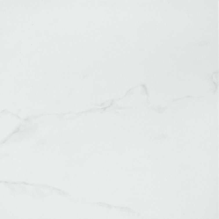Providence 13" x 13" Matte White Porcelain Marble Look Tile
