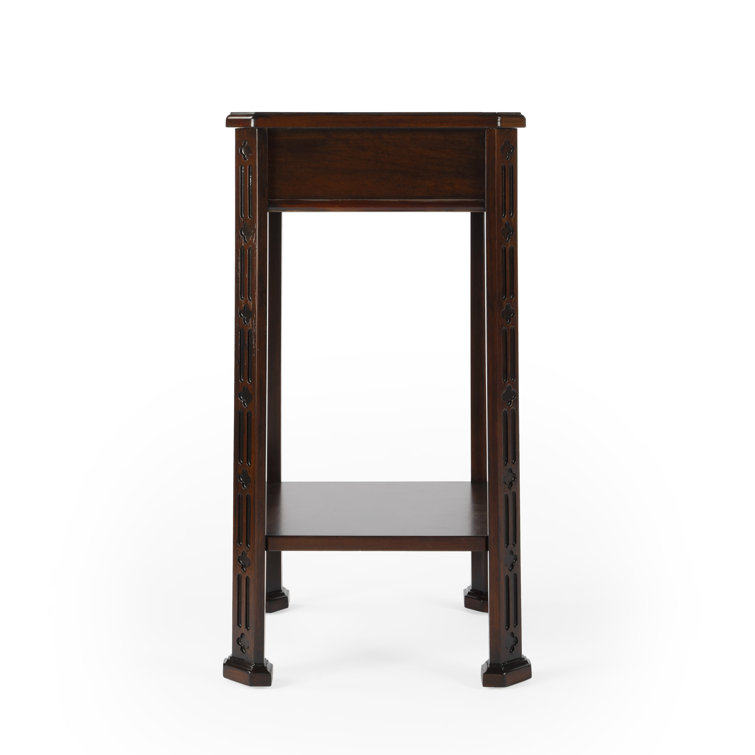 Small Plantation Cherry Wood Side Table with Storage