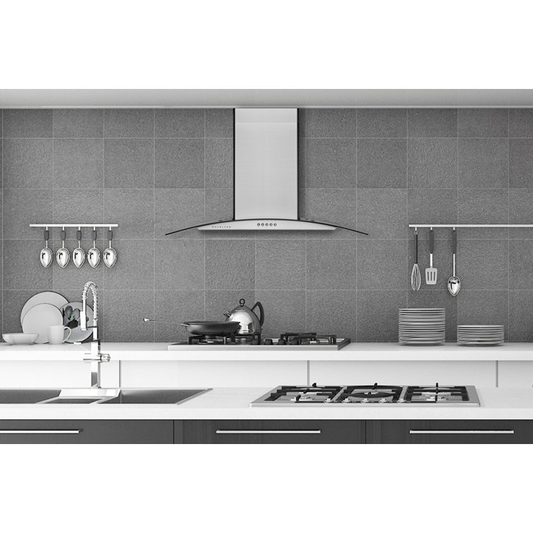 30" Stainless Steel Convertible Wall Mount Range Hood with Charcoal Filter
