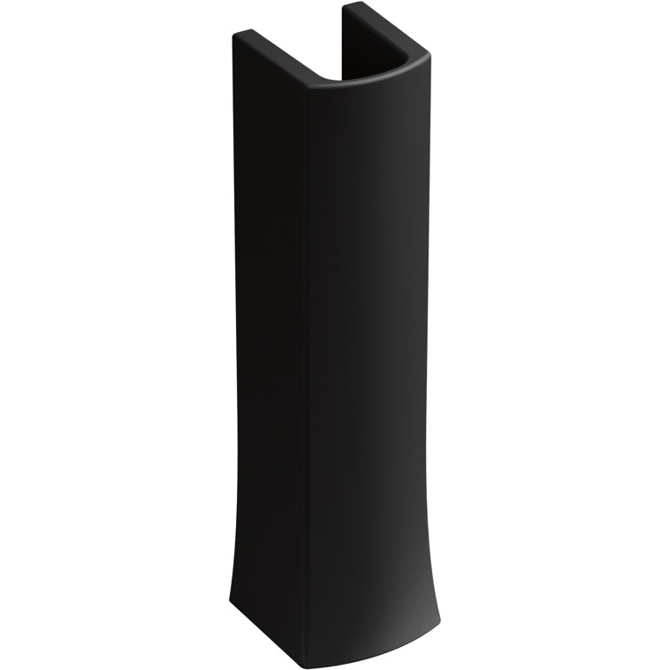 Kelston Black Vitreous China Pedestal Bathroom Sink