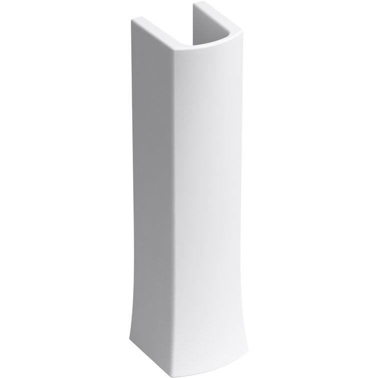 Kelston White Ceramic Pedestal Bathroom Sink Base