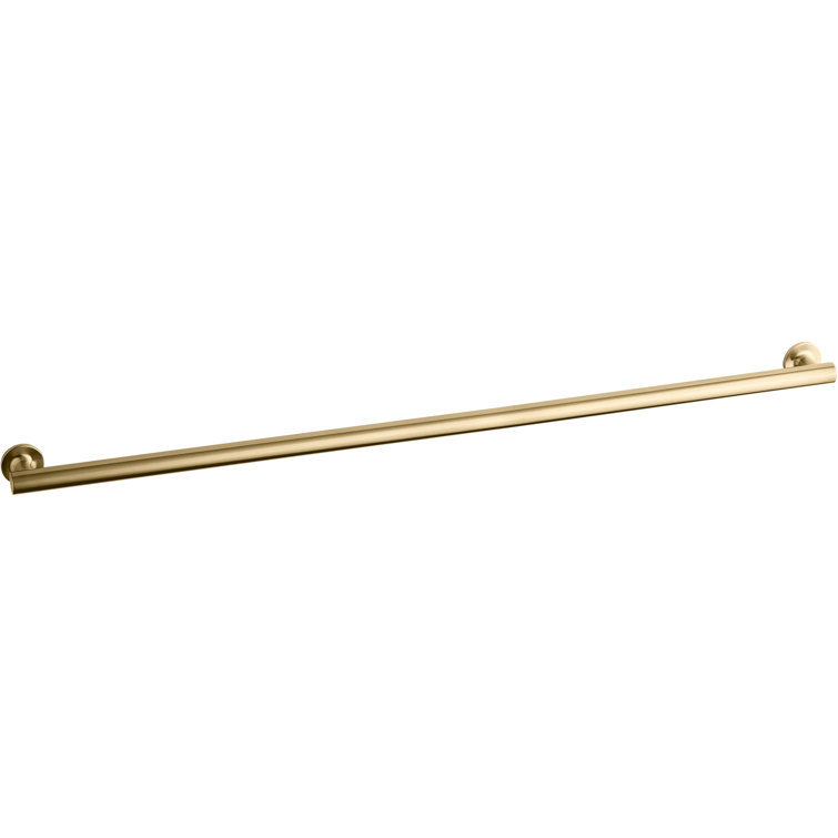 18" Vibrant Brushed Moderne Brass Metal Grab Bar