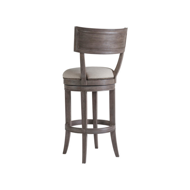 Aperitif Grigio Traditional Swivel Barstool in Warm Gray