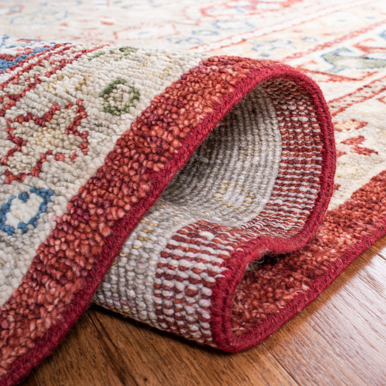 Hand-Knotted Red Wool 8' x 10' Area Rug