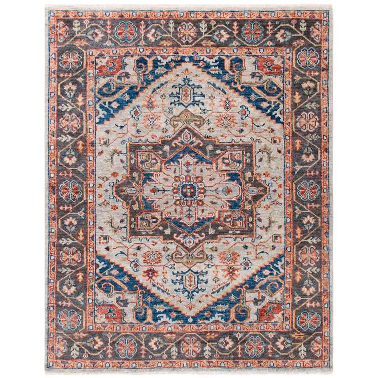 Hand-Knotted Gray Wool Oriental Area Rug 9' x 12'