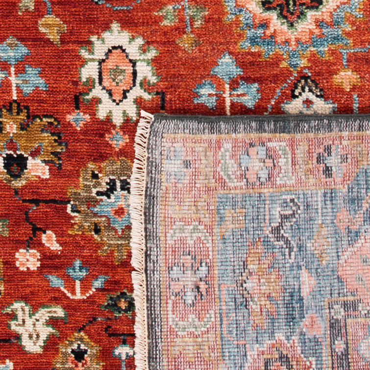 Farmerville Hand-Knotted Wool Oriental Rug, Red, 9' x 12'