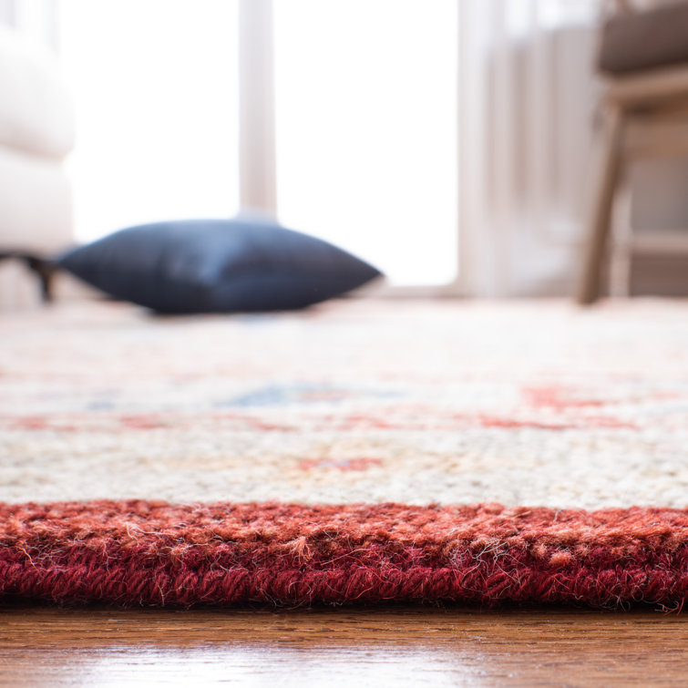 Hand-Knotted Red Wool 8' x 10' Area Rug