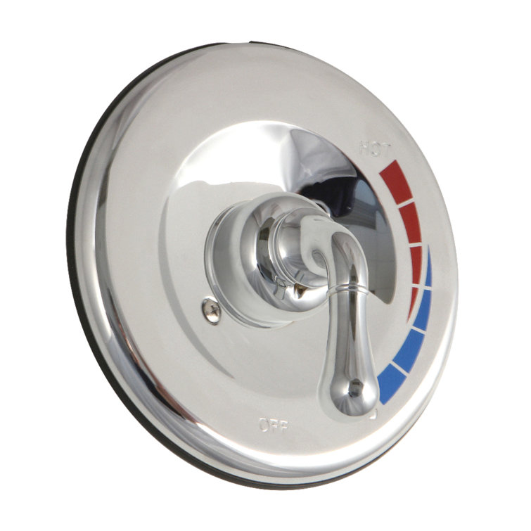 Polished Chrome Wall-Mounted Lever Shower Trim Kit
