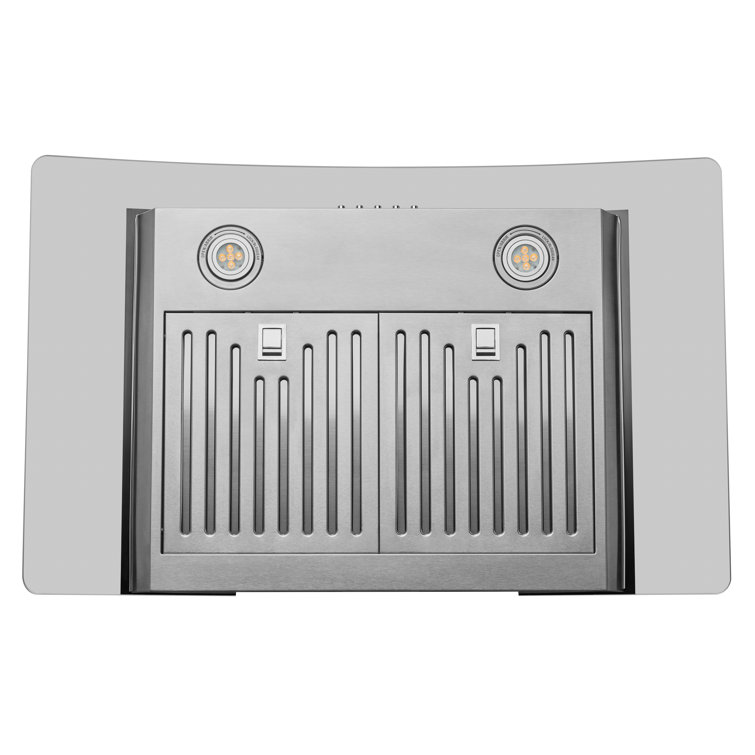 30" Stainless Steel Convertible Wall Mount Range Hood with Charcoal Filter