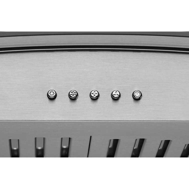 30" Stainless Steel Convertible Wall Mount Range Hood with Charcoal Filter
