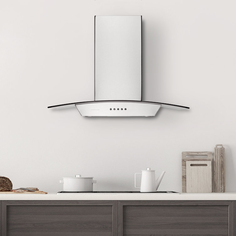 30" Stainless Steel Convertible Wall Mount Range Hood with Charcoal Filter