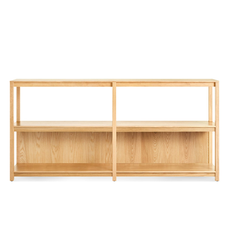 White Oak 2-Shelf Open Plan Bookcase