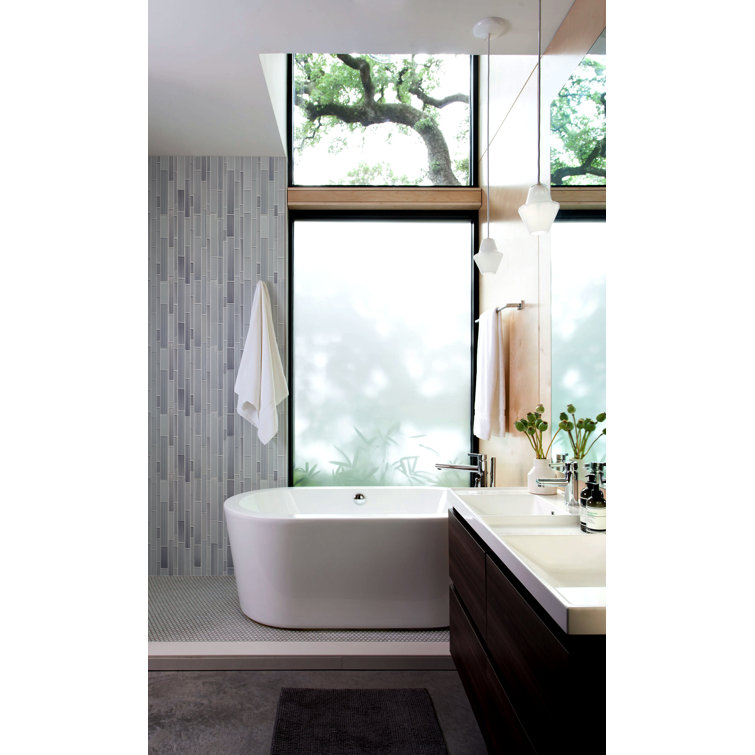 Super White Hand Painted Glass Mosaic Wall Tile