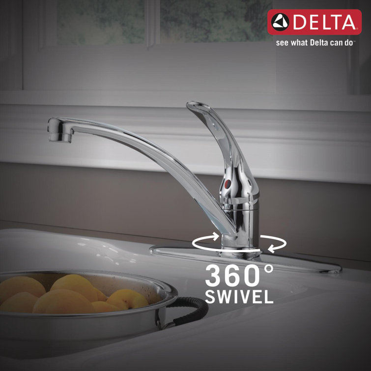Chrome Single Handle Kitchen Faucet with Side Sprayer