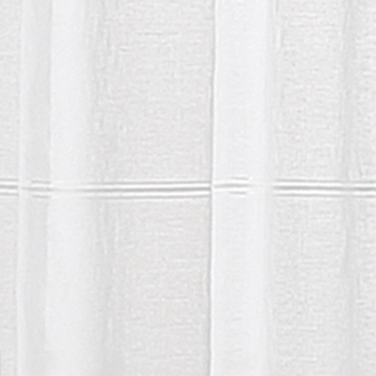 White Sheer Rod Pocket Twin Curtain Panels, 50" x 95"