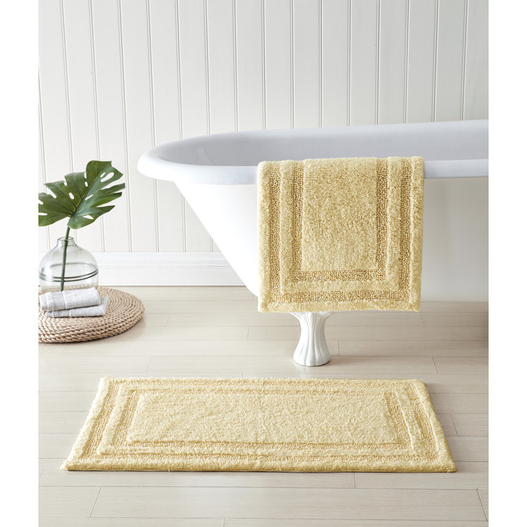 Isla 2-Piece Beige Cotton Bath Rug Set