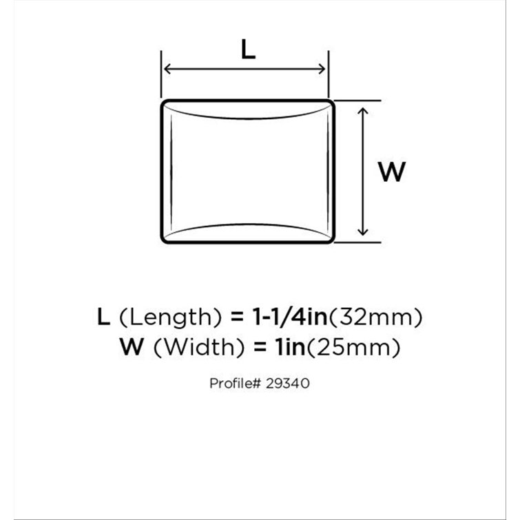 Candler Oil-Rubbed Bronze Rectangular Cabinet Knob 1-1/4 inch