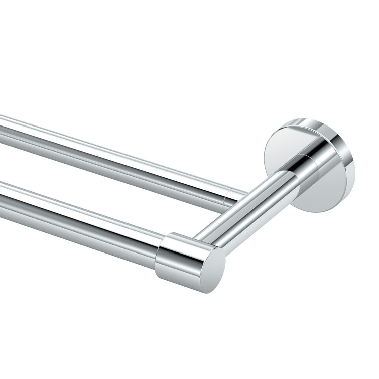 Chrome 26-Inch Wall Mounted Double Towel Bar