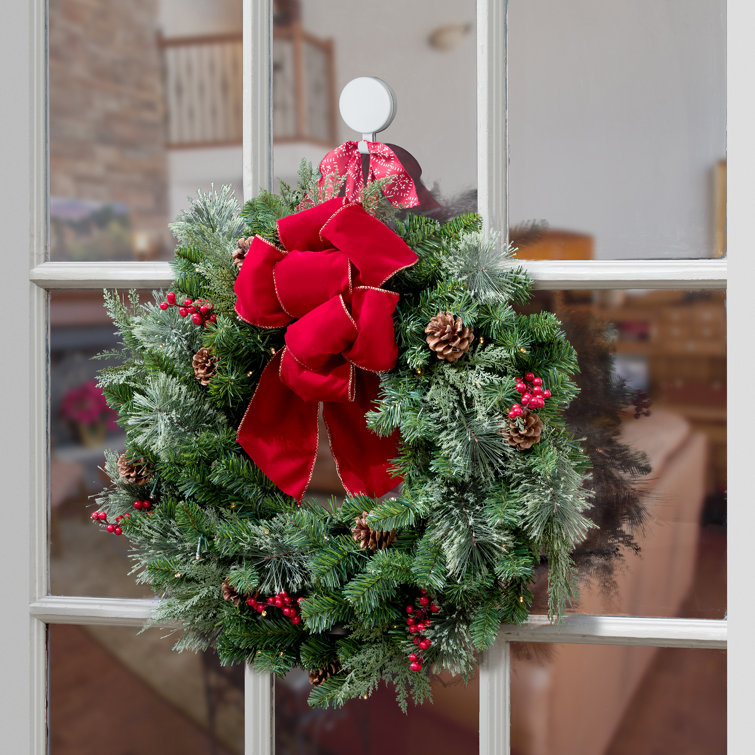 White Metal Magnetic Wreath Hanger Set of 2